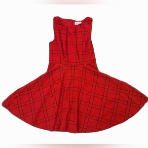 Size 8 Red Plaid Elle Dress